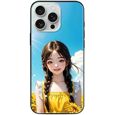 Ốp lưng cho iPhone 14 - iPhone 14 Plus - iPhone 14 Pro - iPhone 14 Pro Max - Mỹ Nữ Hoa Hướng Dương - Hàng Chính Hãng