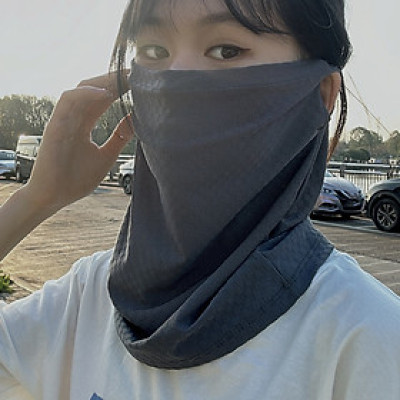 Tấm Che Mặt Che Cổ Bảo Vệ Da Tránh Tia Cực Tím,Chống Bụi Vải Lụa  Thoáng Khí
