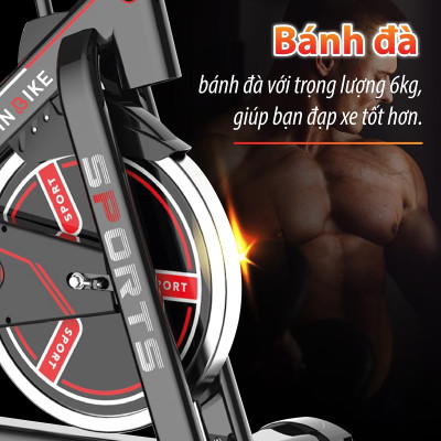 BG Xe đạp tập thể thao đa năng trong nhà Model S500 WHITE SPINING BIKE mới (hàng nhập khẩu)