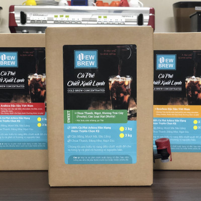 Cà phê chiết xuất lạnh New Brew, Cold Brew, pha sẵn NewBrew BOLD, hộp 2 Kg