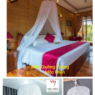 Màn Tròn Cho Giường Lớn /Bigsize - Cao Cấp Mộc Miên ( Hình thật )