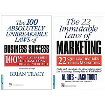 Sách - Combo 22 quy luật bất biến trong marketing + 100 quy luật bất biến để thành công trong kinh doanh - FirstNews