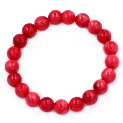 Chuỗi hạt đeo tay Đá Hồng Ngọc Size 8 ly 21 hạt - hợp mệnh Hỏa, mệnh Thổ - Vòng tay size vừa phù hợp cho nữ