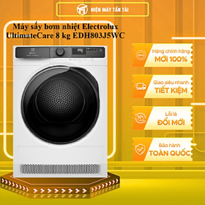 Máy sấy bơm nhiệt Electrolux UltimateCare 8 kg EDH803J5WC - HÀNG CHÍNH HÃNG - CHỈ GIAO HCM