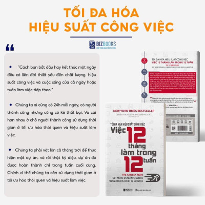 Sách - Tối đa hóa hiệu suất công việc Việc 12 tháng làm trong 12 tuần - MCBooks