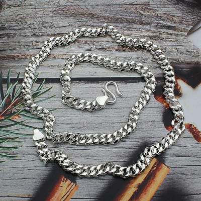 Dây Chuyền Nam Kiểu Móc Xích Đơn Giản Bạc Hiểu Minh DBN062S