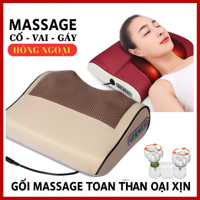 Gối Mát xa Hồng Ngoại Cao Cấp 20 Bi – Mát xa Toan Thâjn, Tốt Cho Tuần Hoàn Máu, Giảm Nhức Mỏi Hiệu Quả
