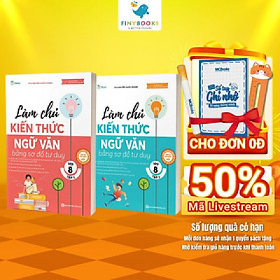 Sách - Combo Làm Chủ Kiến Thức Ngữ Văn Bằng Sơ Đồ Tư Duy Lớp 8 Tập 1 + tập 2