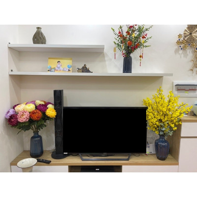 Cành mai mỹ - 1 cành - 2 nhánh - dài 90cm - Cây giả, hoa lụa Decor trang trí nhà cửa