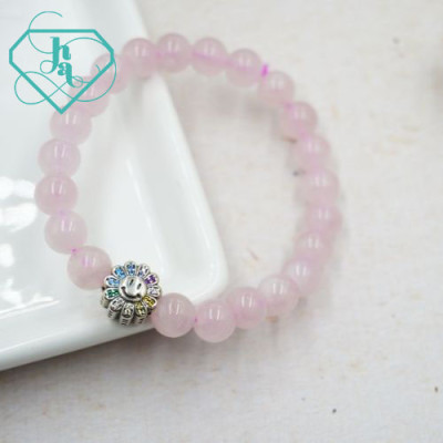 Vòng Tay Phong Thủy Thạch Anh Hồng, Đơn Giản, Cá Tính