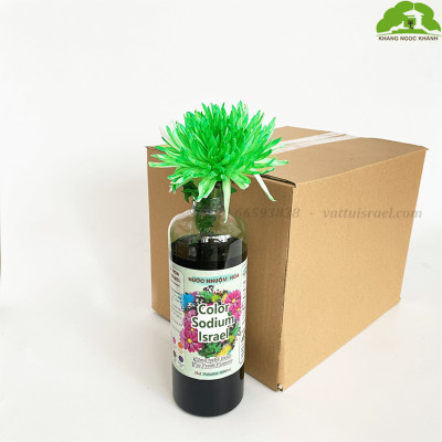 Màu Nhuộm Hoa Tươi Cắt Cành Công Nghệ Israel The Color Sodium (Chai 1 lít) là chế phẩm sinh học an toàn dùng đổi màu hoa tươi tại nhà và shop hoa