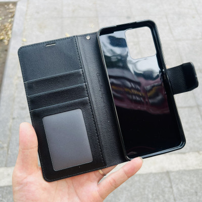 Bao da cho Realme C30s Hanman quai cài, có ngăn đựng thẻ và tiền tiện lợi - Hàng nhập khẩu