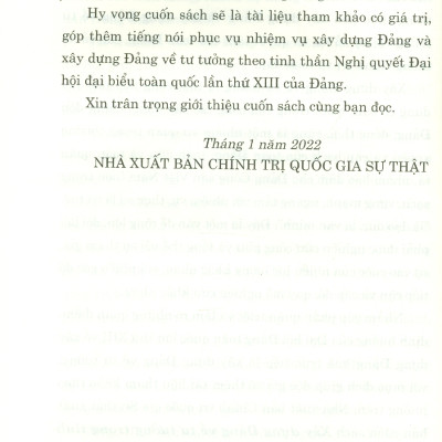 Xây Dựng Đảng Về Tư Tưởng Trong Tình Hình Mới - Những Vấn Đề Lý Luận Và Thực Tiễn Cấp Bách