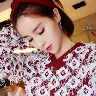 Băng Đô Vải Cài Tóc Thun Màu Đỏ Đô - Mã BD067