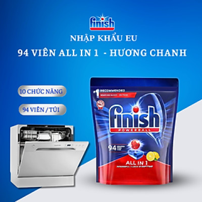 [HCM] Combo Viên rửa bát Finish All in one 90 viên + Muối Finish 1,2kg