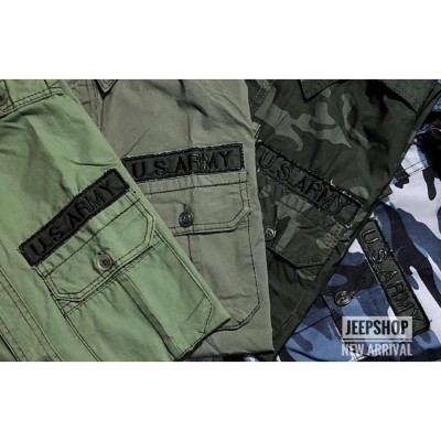 Áo sơ mi ngắn tay US.Army_kaki_túi hộp