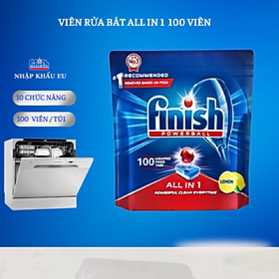 Viên rửa bát Finish All in 1 100 viên - 6 chức năng