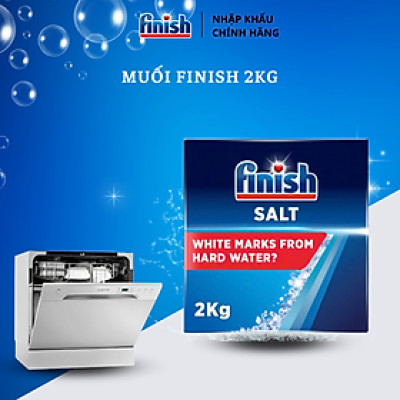 Muối rửa bát Finish Dishwasher Salt 4kg dùng cho máy rửa bát, muối finish 2kg làm mềm nước nhập khẩu chính hãng