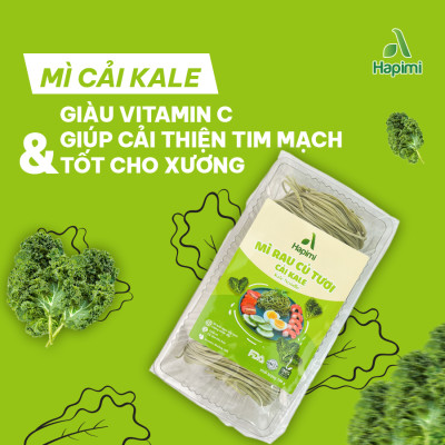 Mì Cải Kale Hapimi 180g - Thực Phẩm Bổ Sung Dinh Dưỡng Cho Cả Gia Đình, Ăn Chay, Healthy