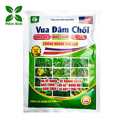 Phân bón Vua Đâm Chồi, giúp cây bật chồi mạnh, nảy chồi ra lá mạnh mẽ, chống nghẽn đầu lân, phân bón Vua Bật Chồi gói 100gr