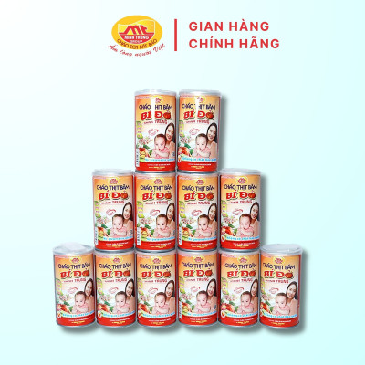 Cháo thịt băm bí đỏ Minh Trung 365g - CTBBĐ 12 (combo 12 lon)