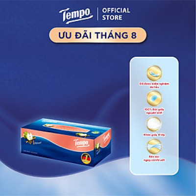 [MUA 7 HỘP TẶNG 2 HỘP] Khăn giấy hộp Rút Cao Cấp Tempo - 3 lớp bền dai, không kích ứng da - Thương hiệu Đức - Hương Gỗ táo