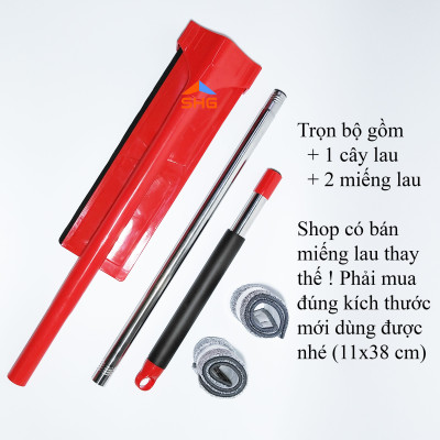 CÂY LAU NHÀ TỰ VẮT 360 ĐỘ CÓ GẠT NƯỚC HOÀNG GIA, HÀNG CAO CẤP, 2 MIẾNG LAU KÈM THEO,SIÊU BỀN