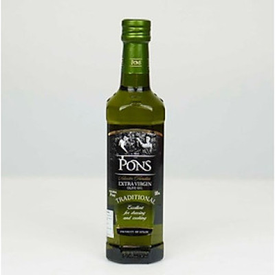 Dầu Oliu Extra Virgin PONS 500ml - Tây Ban Nha ( Chai Thủy Tinh )