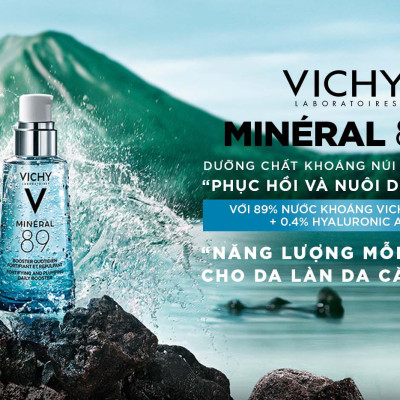 Set Dưỡng Chất Khoáng Cô Đặc Giúp Phục Hồi Và Bảo Vệ Da Vichy Minéral 89 50ml + 10ml