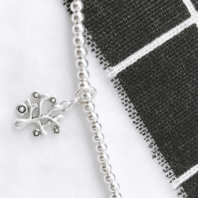  Lắc bi bạc 3mm cây trí tuệ - Ngọc Quý Gemstones