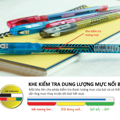 Hộp 10 bút bi STABILO Exam Grade 587NXF 0.5mm (BP587NXF/10) - Xanh