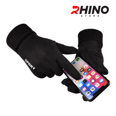Găng tay da lộn giữ ấm mùa đông Rhino G801 nam nữ, chống gió