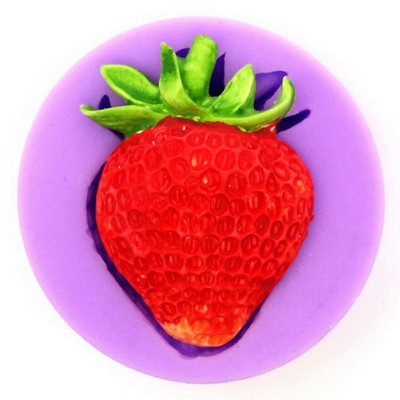 Khuôn silicon làm rau câu trái dâu tây - Mã số 1112