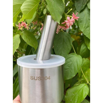 Bộ Cối Chày Inox 304 Chống Gỉ Linh Chi Bedding Cao Cấp Kèm Nắp Đậy Chống Ẩm Mốc Tiện Lợi