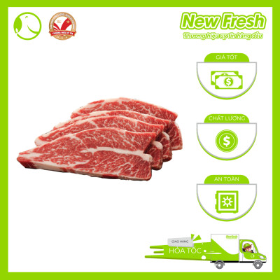 [GIAO NHANH HCM] Sườn Non Bò Mỹ Không Xương Cắt Lát Nướng BBQ - Khay 500Gr