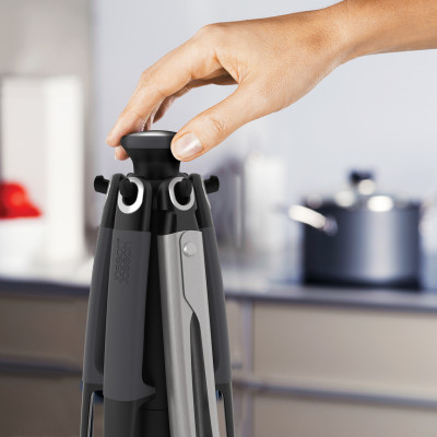 Bộ dụng cụ nấu ăn 6 món cao cấp Jopseph Joseph 101515 - Elevate With Tongs Grey (chịu nhiệt, an toàn cho sức khỏe)