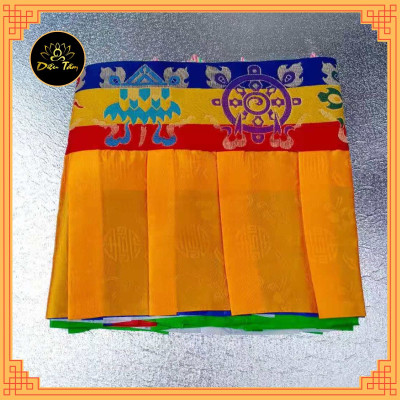 Rèm quây bàn thờ rèm viền quây hình bát bảo cát tường, rèm che chân tường phòng thờ trang trí màu sắc mật tông Diệu Tâm