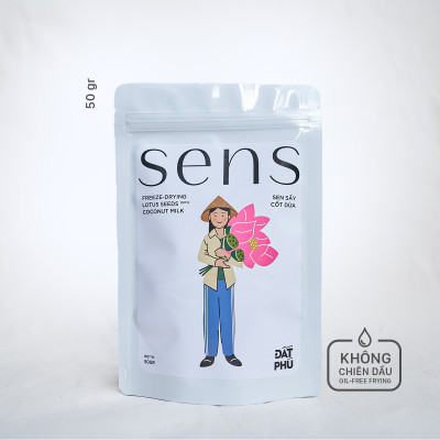 SENS - Sen sấy thăng hoa Đất Phú Farm, vị Nước cốt dừa 50gr