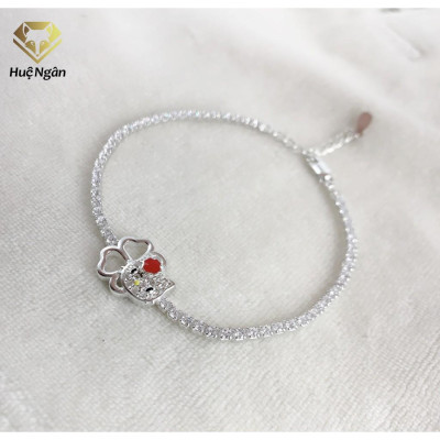 Lắc tay bạc 925 Huệ Ngân - Mèo Kitty X30