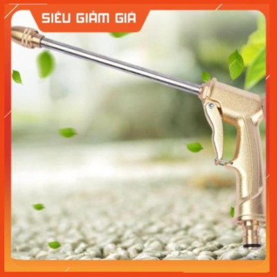 Bộ dây vòi xịt nước rửa xe, tưới cây . tăng áp 3 lần, loại 15m 206701-3 đầu đồng, cút đồng
