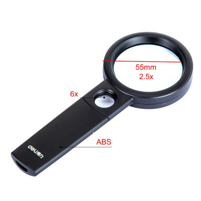 Kính Lúp Đường kính 45/55/70mm-Deli 909x