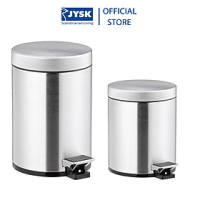 Thùng rác | JYSK Medle | thép không rỉ màu kim loại | 3L/5L