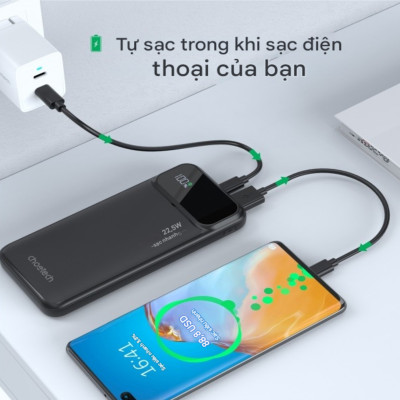 Pin dự phòng sạc nhanh 22.5W Choetech B728/ B729/ B730 dung lượng 10000mAh, 20000mAh, 30000mAh (Hàng chính hãng)