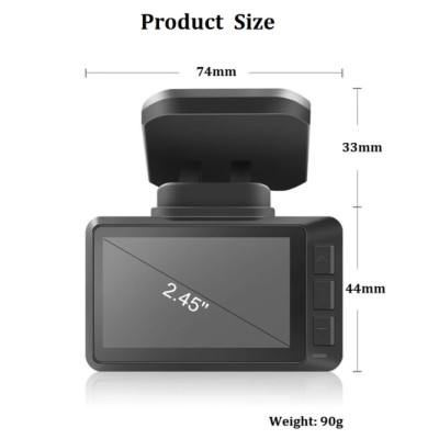 Camera hành trình ô tô thương hiệu cao cấp Phisung 4K, Wifi, 2.45 inch - Mã: G3 - Hàng Nhập Khẩu 