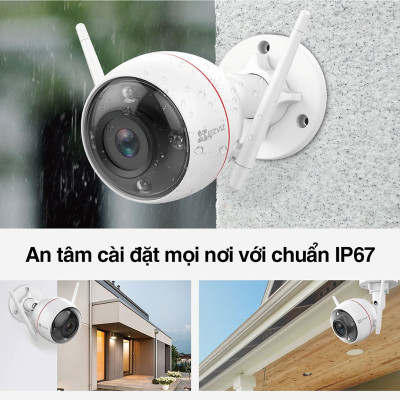 Camera Wifi Ngoài Trời Ezviz C3W 2MP 1080p (CS-Cv310) Color Night Vision - Phiên Bản Mới Hình Ảnh Có Màu Ban Đêm - Hàng Chính Hãng