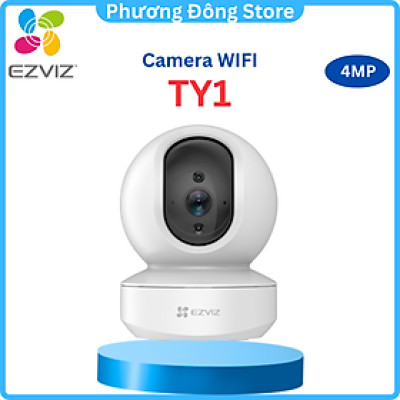 Camera WIFI EZVIZ TY1 4MP, Độ Phân Giải 2K, Đàm Thoại 2 Chiều, Hồng Ngoại Đêm 10m, Xoay Dọc 55 Độ Xay Ngang 360 Độ - Hàng Chính Hãng