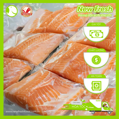 [GIAO NHANH HCM] Cá Hồi Chile Fillet Đông Lạnh - Khay 300Gr