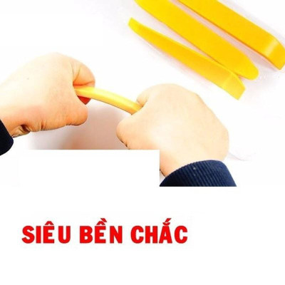 BỘ 4 DỤNG CỤ THÁO GỠ NỘI THẤT Ô TÔ BẰNG NHỰA tặng 1 THANH GHI SỐ THOẠI TRÊN XE Ô TÔ