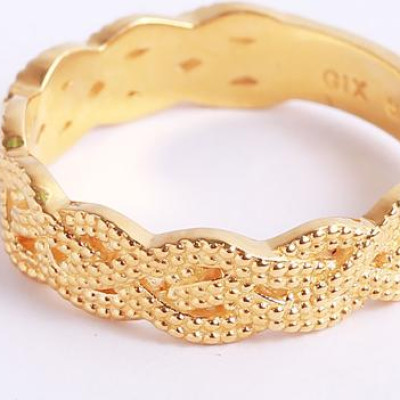 Nhẫn bạc nữ đơn giản đan hoa văn cao cấp Gix Jewel N25