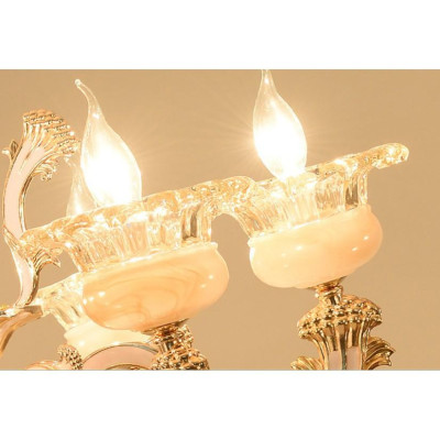 Đèn chùm pha lê ROYAL 8 tay cao cấp chuẩn xịn - Tặng kèm 8 bóng LED nến (có ảnh chụp thật 100%)